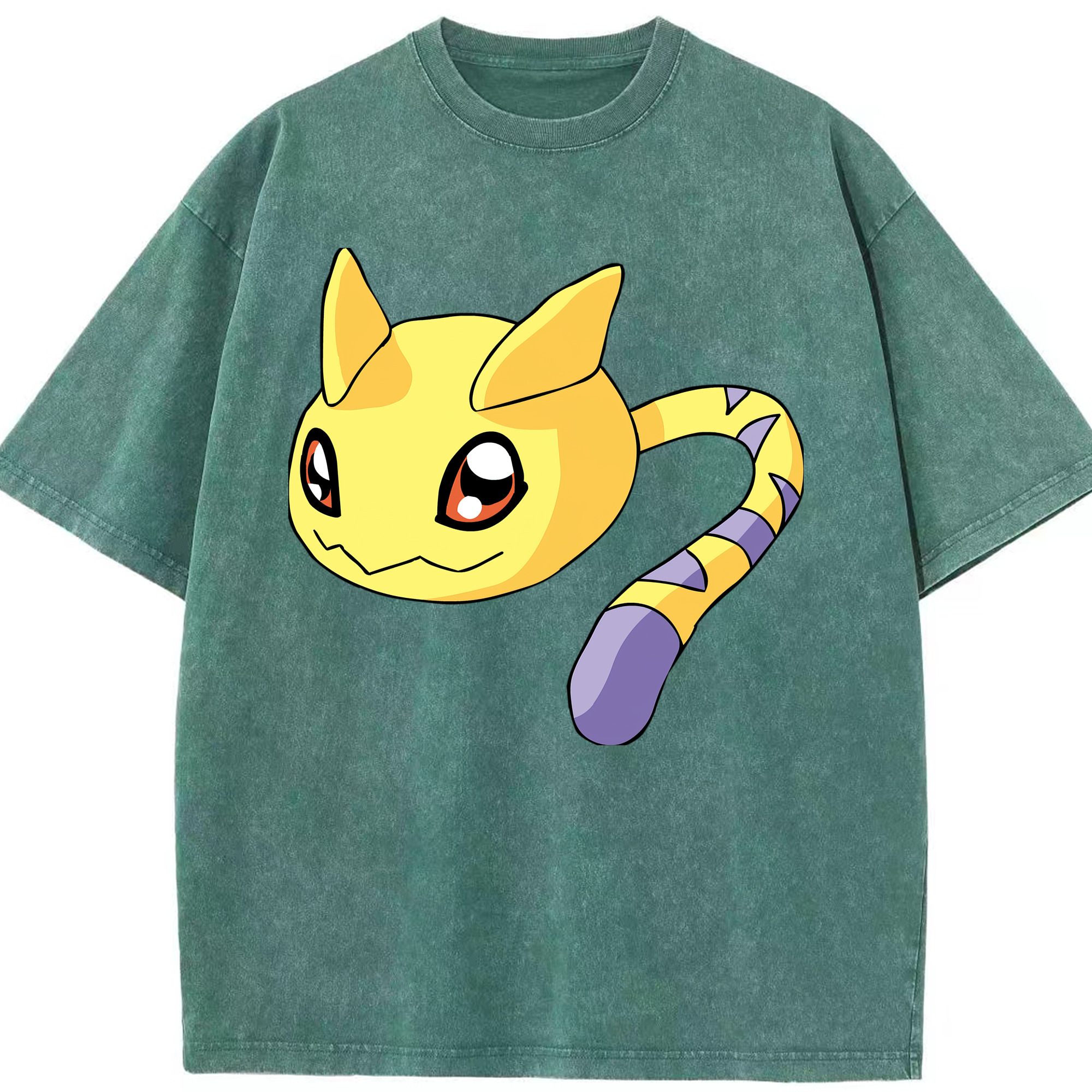 （画像用） Digimon デジタルモンスター/デジモン 綿100% ヴィンテージ風 半袖Tシャツ（フロントプリント）